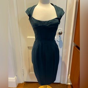 Karen Millen Dark Teal Midi Dress